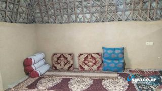 نمای داخلی اتاق معمولی اقامتگاه بوم گردی نخلستان کویر - شهداد - روستای دولت آباد
